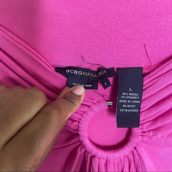 BCBGMAXAZRIA Pink Maxi Skirt Flowy Womens Large Summer Outdoor Beach - Picture 4 of 5